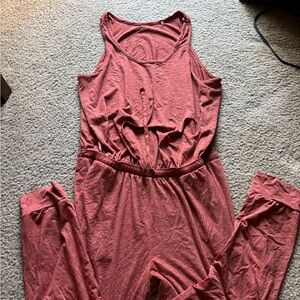 Patagonia Seabrook Jumpsuit Womens Large Sleeveless Stretch Orange